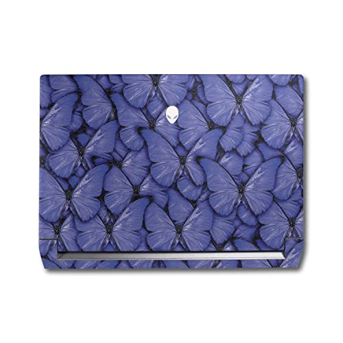 Image of MightySkins Skin Compatible with Alienware M17 R5 (2022) Full Wrap Kit - Blue Butterflies | Protective, Durable, and Unique Vinyl Decal wrap Cover | Easy to Apply & Change Styles | Made in The USA