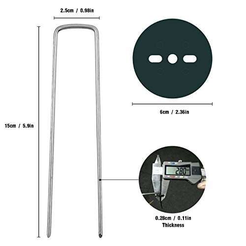 AGAKY Grondankers, professionele grondankers van verzinkt staaldraad, robuuste haringen voor tuin, bevestiging van folie… - Image 4