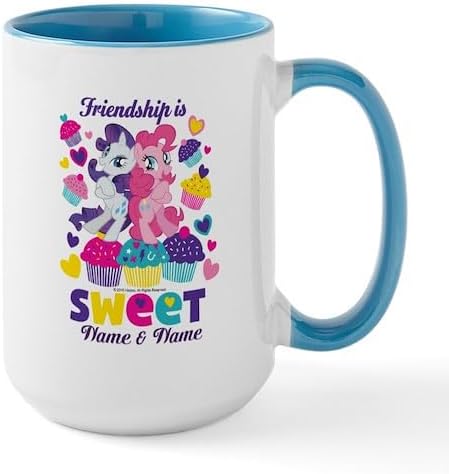 CafePress Custom Personalized MLP Friendship Is Sweet P 15 Oz Ceramic Large Mug 15 oz (444 ml) Ceramic Coffee Mug