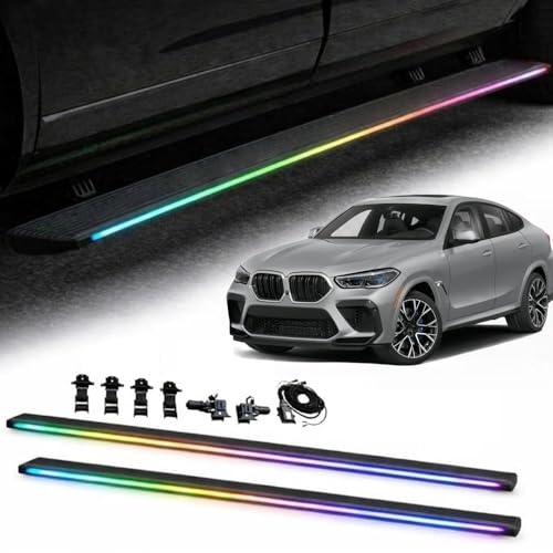 Electric Retractable LED Running Boards Compatible with BMW X6 M