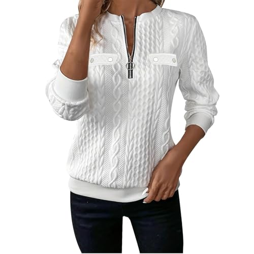 Womens Quarter Zip quilted Sweatshirt Plus Size Fashion spring break outfits Quiet Luxury Clothes for Women pullover fleece Oversized Orders Wool Sweater My Placed Recently by me Warm Tops 2026