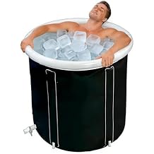 Portable Bathtub Adult,Foldable Soaking Bathtub,6 Support Poles + 1 Drain Hose,Freestanding Ice Bath Tub,Space-Saving, for Hot Spa&ice Bath 70x70cm