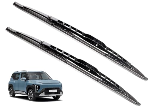 Image of Euro Care Metal Type Wiper Blade Compatibility with Kia Syros Windshield Car Wiper Blade Size D-22,P-22