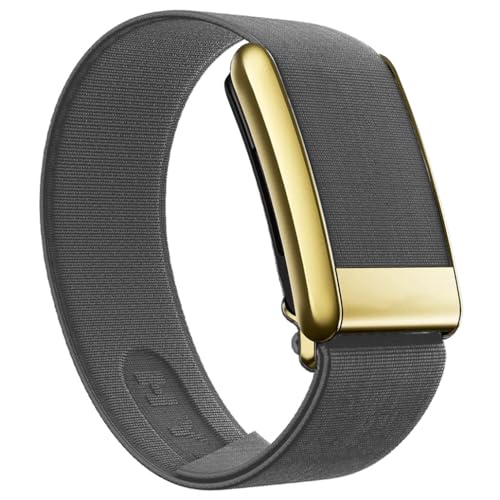 Nylon Sport Band Compatible with Whoop Band 4.0 Strap Men Women with Bumper Case Breathable Nylon Adjustable Waterproof Replacement Wristbands Straps for Whoop 4.0 (Gray Gold)
