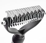 Brosse pour chiens et chats. Brosse de chevet pour chiens ou chats, peigne à râteau à double face, brosse à bain, peignes aux puces, peignez en acier inoxydable vous procurera du confort à vos animaux. (Grey)