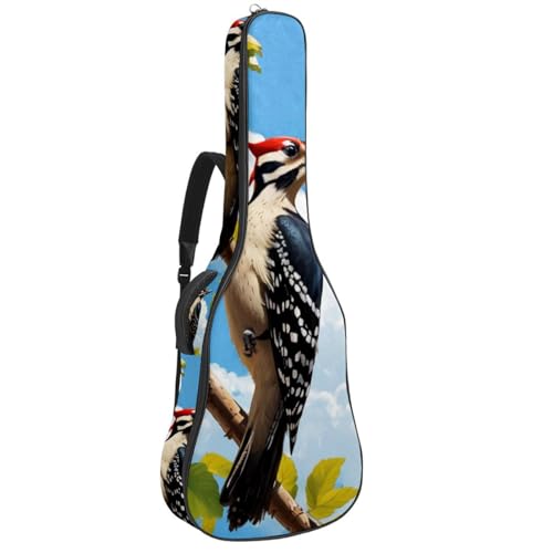 Étui pour guitare acoustique étanche 42 pouces avec motif pic-vert