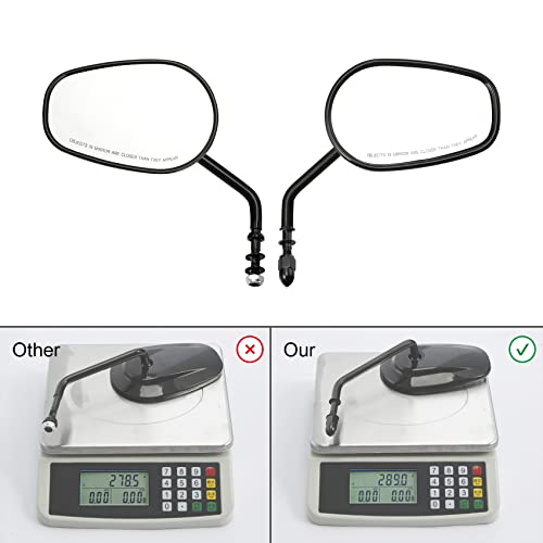 Image of SLMOTO Chrome Rearview Mirrors Fit for Harley Touring Sportster XL 1200 883 | 2 pack zinc alloy iron harley mirrors handlebar mount motorcycle rearview mirrors for 1982-2025 harley models side mirror