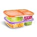 Bento Lunch Box | Meal Prep Containers | 7 Pack | Leak Proof | Reusable 3-Compartment Plastic Divided Food Storage Container Boxes for Kids & Adults | Microwave, Dishwasher and Freezer Safe Lucentee