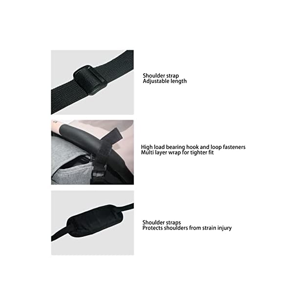 Universeller Kinderwagen-Organizer, Große Kinderwagen-Hängetasche für Kinderwagen (Grau)