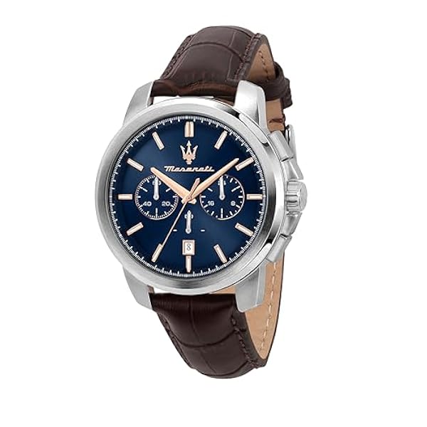 Maserati Coll. Successo Limited Edition, chronograaf, kwarts-R8871621019, Bruin, 44mm, riem