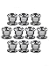 10-Pack Stainless Steel Mountain for Bike Chainring Screws – Lightweight Single/Double/Triple Chainwheel Bolts for Crankset Hardware, Silver(10PCS Single disc)