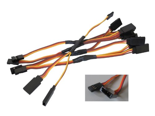 HOBBYPOWER �V�^150mm 6" Y �T�[�{�����R�[�h ���C���E�P�[�u�� Futaba JR�ɑΉ� RC ��s�@ �N�A�b�h�R�v�^�[