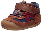 Stride Rite Baby Girls Soft Motion Atticus Fashion Boot, Brown/Navy, 3 Wide Infant