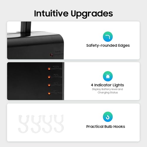 Upgrade Generador Solar Portátil, Generador Solar Portátil con Panel Solar y 4 Bombillas LED, Inversor Solar 12V 4A para Exterior y Camping (Estándar US) miniatura 7