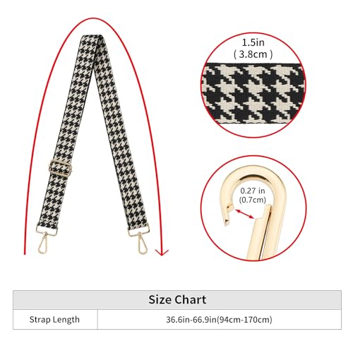 Image of ZOOEASS Wide Shoulder Strap Adjustable Replacement Belt Guitar Style Crossbody Bag Handbag Strap Multicolor Canvas Straps(Wide:1.5in)(Color22)