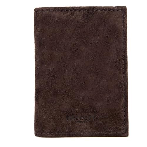 Portefeuille à double pli Hackett London en cuir marron accessoire de voyage chic