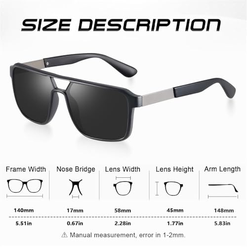 Polarized Sunglasses Men Outdoor Driving Sun Glasses Male Shades ​Anti-UV(4,One)3