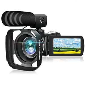 Videokamera Camcorder 4K mit externem Mikrofon