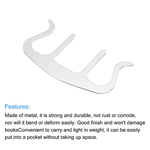 PATIKIL Metal Music Book Clip and Page Holder for Sheet Music Stands Piano Sheet Music Holders Music Book Holder Silver 3.7 x 2.1 Inch Pack of 1 - Image 3