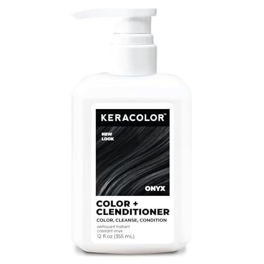 Keracolor Clenditioner ONYX Hair Dye - Semi Permanent Color Depositing Conditioner, Cruelty-free, 12 Fl. Oz.