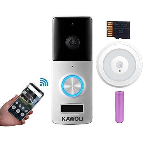 Security Wi-Fi Video Doorbell, KAWOLI Smart Wireless Doorbell Camera with Night Light 58