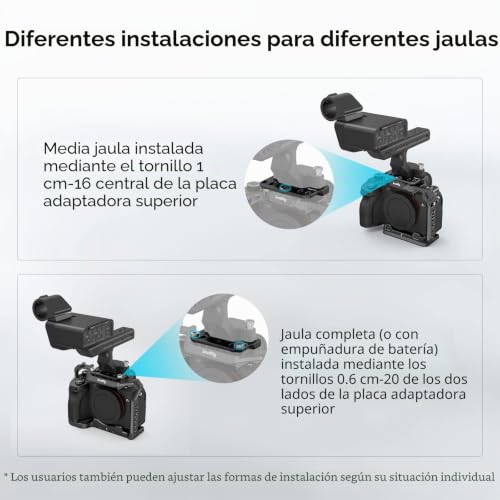 Soporte de aluminio SMALLRIG MD4019 para adaptar interfaz FX3 XLR en jaula Sony A7M4 4