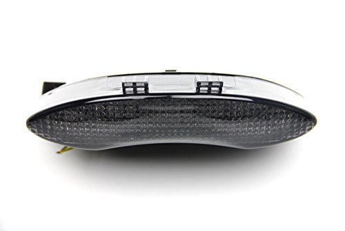 aVDB-moto Luces de freno LED con intermitentes integrados Compatible con Triumph 675 Speed Street Triple 1050 (Tintado)