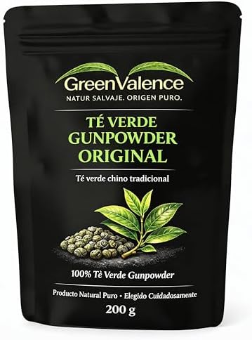 GreenValence Té Verde Gunpowder Original - Té Verde Chino en Hoja...
