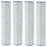 Pleatco PCC130-PAK4-EC Pool Filter Cartridge Replacement for Unicel: C-7472-4, Filbur: FC-6475, OEM Part Numbers: 817-0143, 178585, R173578, White