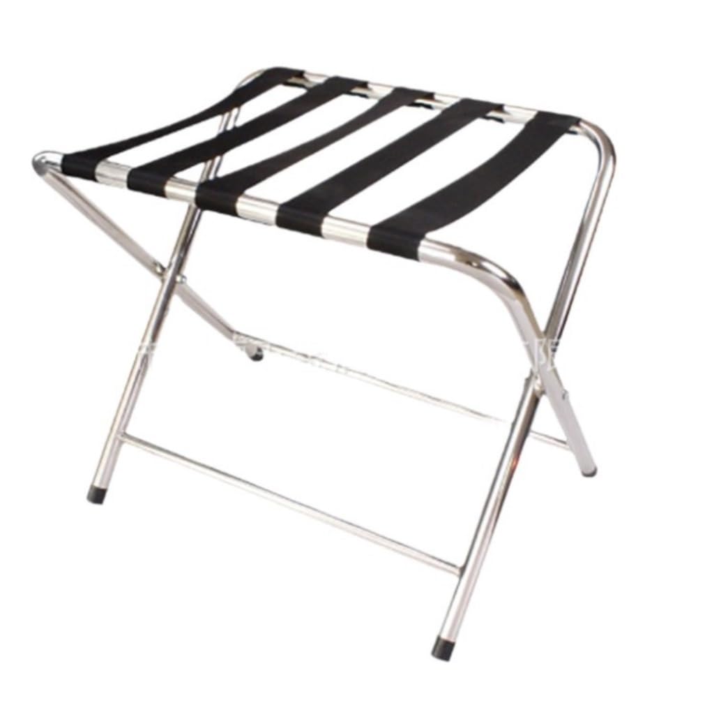 Porta Maletas Hogar Estante De Equipaje For Habitación Invitados, Almacenamiento Maletas Plegable, Suelo Acero Inoxidable, Soporte For Bolsa Viaje Portaequipajes Invitados