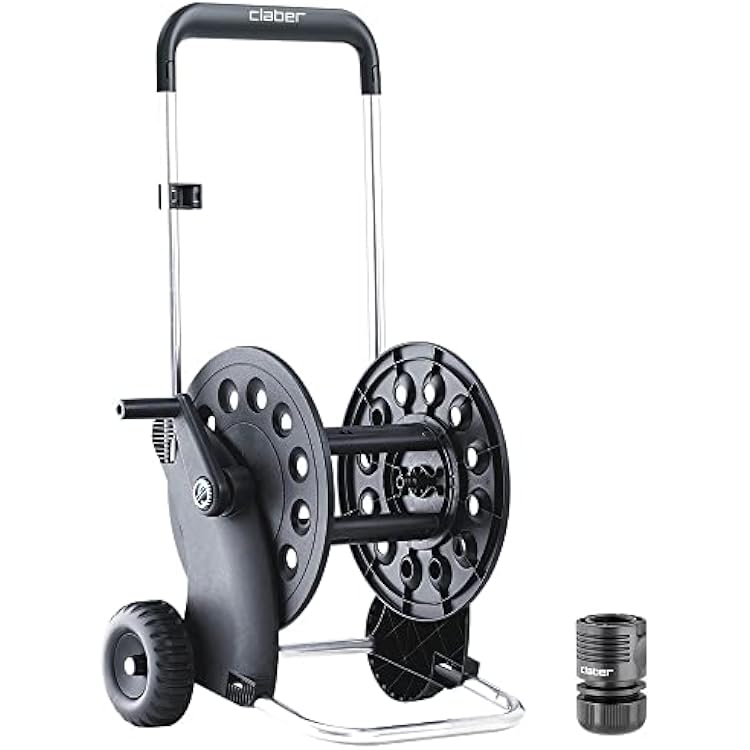 Claber Ecosei Hose Reel with Sturdy and Lightweight Aluminium Frame