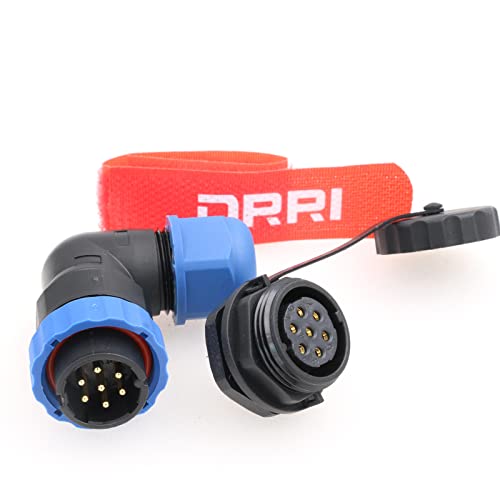 DRRI SD20 20 mm Winkel IP67 7-poliger Gewindeanschluss Wasserdichter Luftfahrtstecker Stecker Buchse für Solarenergiesystem