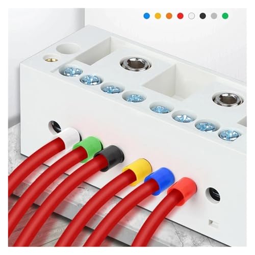 Conectores de cable E0306 terminales aislados de crimpado amarillos para bornas 0.3mm² 5