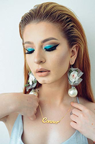 Real Silver Custom Name Necklace Gold Plated 24k Personalized Nameplate Silver Pendant 9252