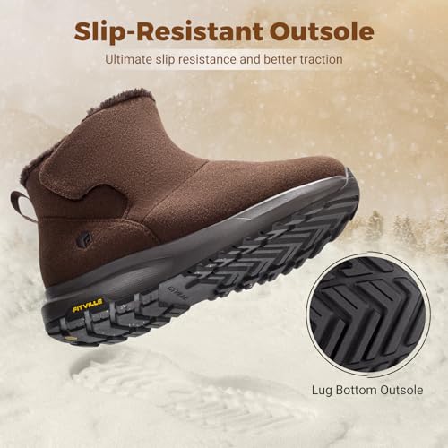 FitVille Mens Wide Winter Boots Thick Fur Lined Boots Lightweight Winter Wide Width Boots Outdoor Mens Snow Boots2
