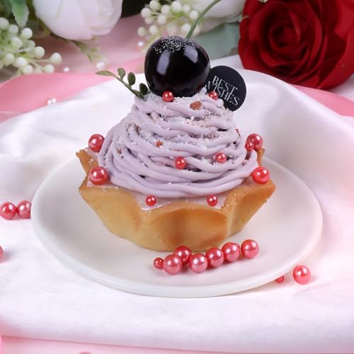 Image of Pink and Red Pearl Sprinkles for Cake Decorating Edible, Valentines Sprinkles with 4 Sizes Sugar 130g /4.6oz, Cupcake, Ice Cream, Donuts, Macaron Toppings Supplies (2mm, 4mm, 7mm, 1cm)