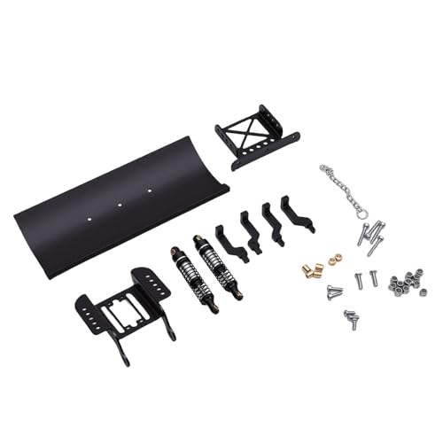 alomejor spazzaneve rc 1/18 strumento robusto e leggero espandibile per spazzaneve per auto cingolate rc materiale: lega (black)