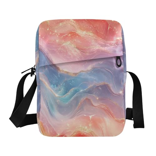 messenger bag crossbody Crossbody Bags For Women Purse Bag Adjustable Strap for business business- Trendy Pink Turquoise Red