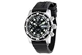  Zeno-Watch Herrenuhr - Airplane Diver Automatic Chronograph Points, Black - 6349TVDD-3-a1