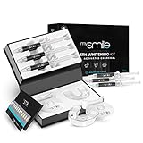 Kit Blanqueador Dental Profesional Completo De Alta Calidad - El kit mysmile tiene todo lo que necesitas para disfrutar de una sonrisa más blanca y deslumbrante. El kit de blanqueamiento profesional incluye un dispositivo de luz LED de gran potencia de 5 puntos que aumenta el efecto blanqueador de los geles.