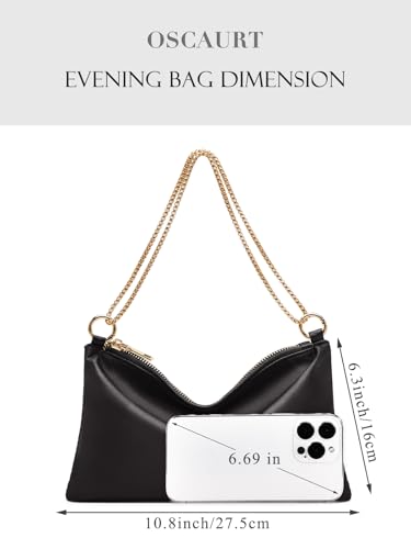 oscaurt Women's Evening Handbag Satin Shoulder Bag Purse for Prom Engagement Cocktail Party Wedding - Image 5