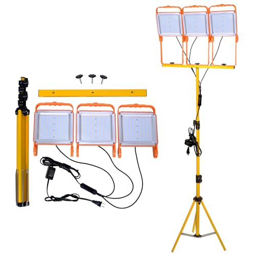 2-Pack 50W Super Bright LED Work Light - 8,000LM (500W Equivalent), IP65 Waterproof, 10ft Heavy Duty...