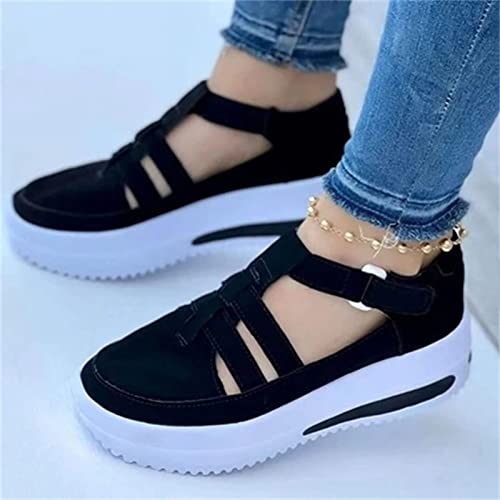 Swezida Shoes, Swezida Women Casual Walking Shoes, Women Casual Walking Shoes Orthopedic Arch Diabetes Support 2023 (Black,36)2