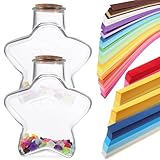 DECOMELODY Papiersterne Origami Bastelset mit Glasflaschen und...