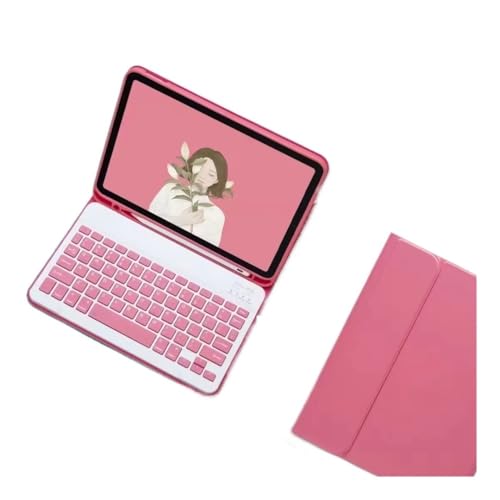 Funda con teclado para iPad Air 11 M2 M3 y de 10.9 pulgadas con ranura para lápiz color Crabapple