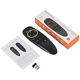Monllack G10 Control Remoto por Voz Abs Plástico Silicona 2.4G Wireless Air Mouse IR Learning para Android TV Box 1 Juego (Negro)