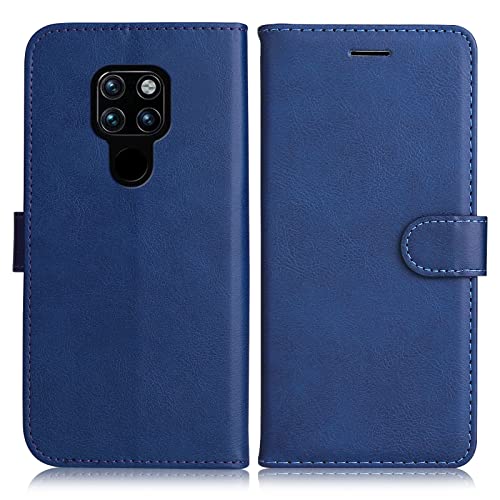 DENDICO Cover per Huawei Mate 20, Premium Portafoglio PU Custodia in PU Pelle, Flip Libro TPU Bumper Caso per Huawei Mate 20, Blu Navy