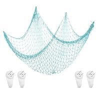 4 Reti Da Pesca Decorative In Cotone 203x101 Cm – Perfette Per Feste A Tema Marina, Sirene, Pirati O Arredo Nautico