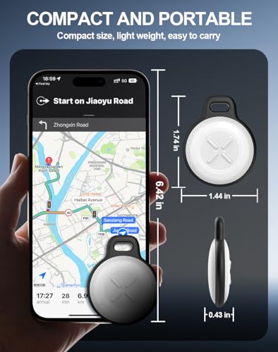 QNCZ Key Tracker, Air Tags-2 Pack, Luggage Tracker Works with Apple Find My (iOS only), Water-Resistant, GPS Tracker Tags for Wallet, Luggage, Keys, Backpack, Black - Image 6