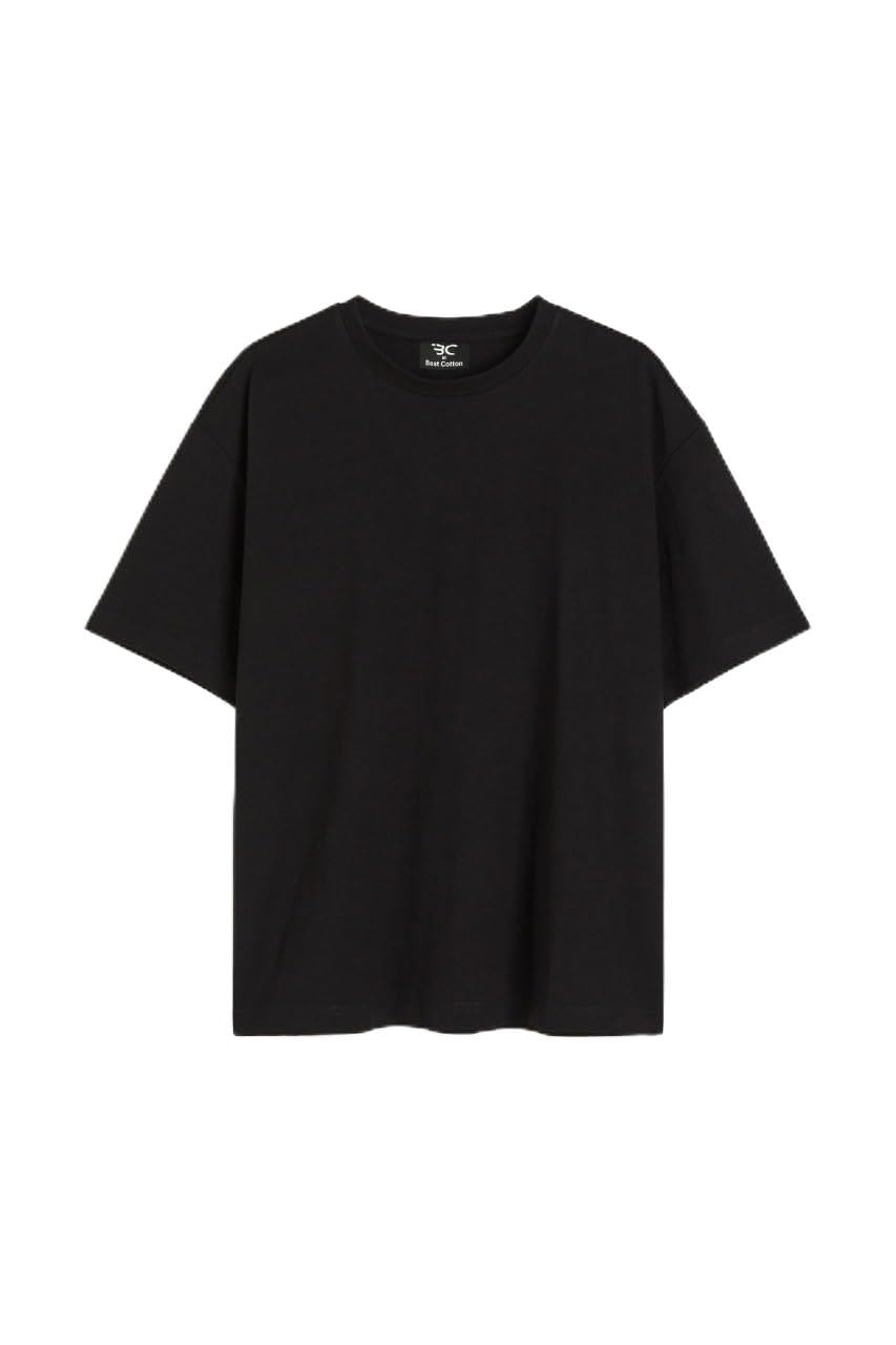 Best Cotton Classic Black T-Shirt Crew Neck Short Sleeve Casual Wear